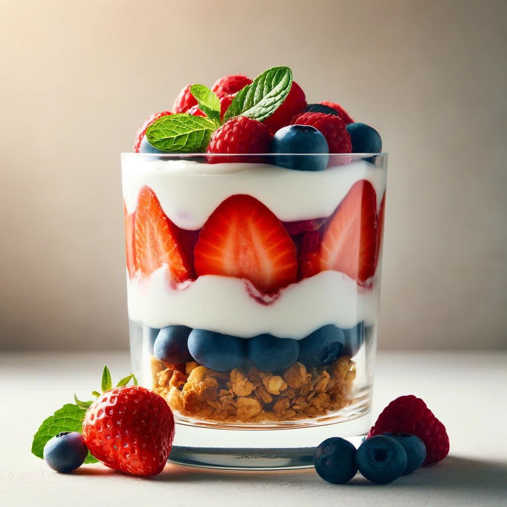 Greek Yogurt Parfait with Mixed Berries